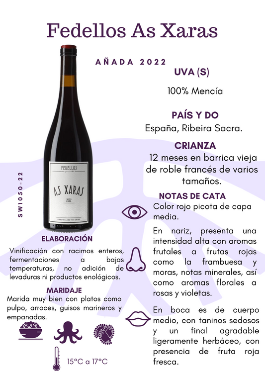 SW1050-23 Fedellos As Xaras Mencía 2023