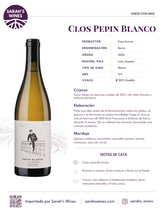 SW1030-24 Casa Aurora Clos Pepin Godello 2024 (12/750mL)