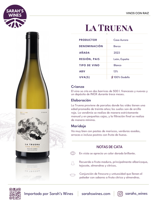 SW1031-23 Casa Aurora Godello La Truena 2023
