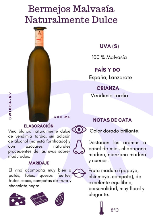 SW1004-NV Bermejos Malvasía Naturalmente Dulce NV