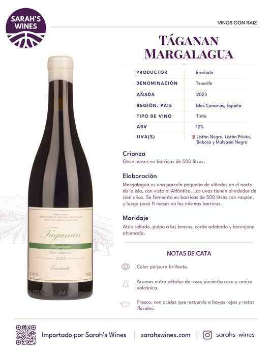 SW1078-23 ENVINATE TAGANAN MARGALAGUA 2023 6/750ML