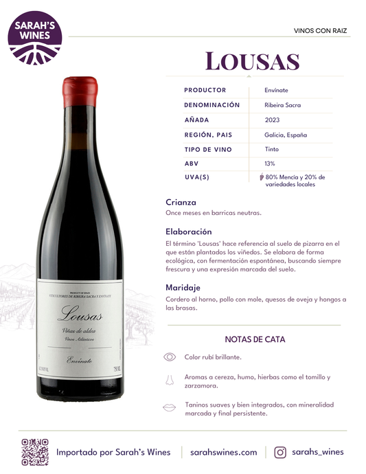 SW1091-23 ENVINATE LOUSAS 2023 6/750 ML