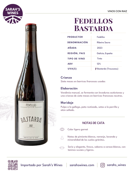SW1052-23 Fedellos Bastarda 2023 6/750mL