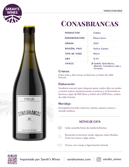 SW1053-23 Fedellos Conasbrancas Blanco 2023 6/750ml