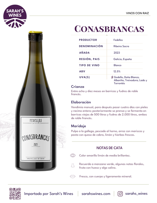 SW1053-23 Fedellos Conasbrancas Blanco 2023 6/750ml
