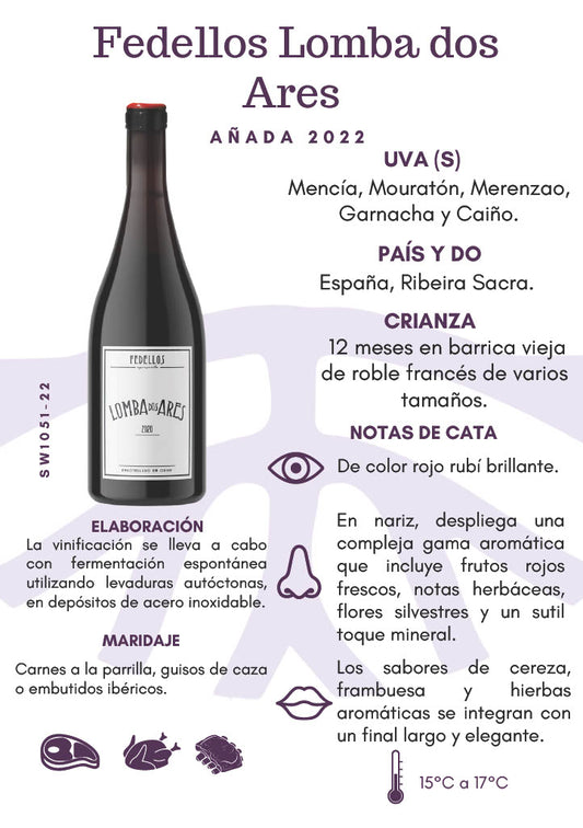 SW1051-22 Fedellos Lomba de Ares Mencía 2022