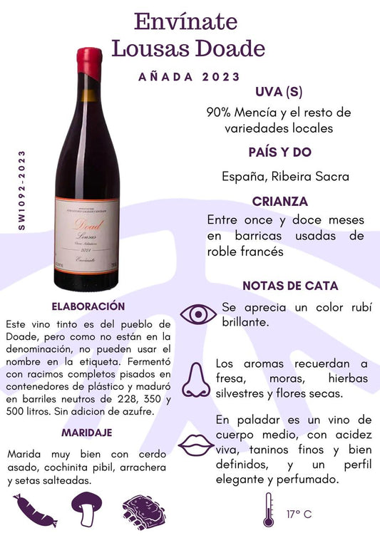 SW1092-23 ENVINATE LOUSAS DOADE 2023 6/750 ML