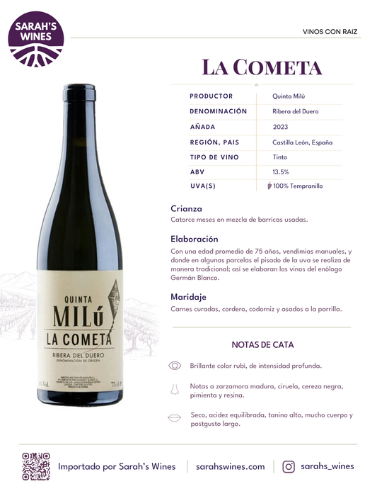 SW1023-23 Quinta Milú La Cometa 2023 (6/750mL)