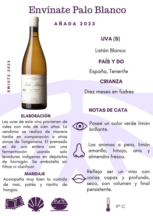 SW1072-23 ENVINATE PALO BLANCO 6/2023 750 ML