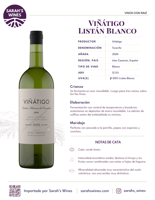 SW10101-24 Viñátigo Listán Blanco 12/750mL