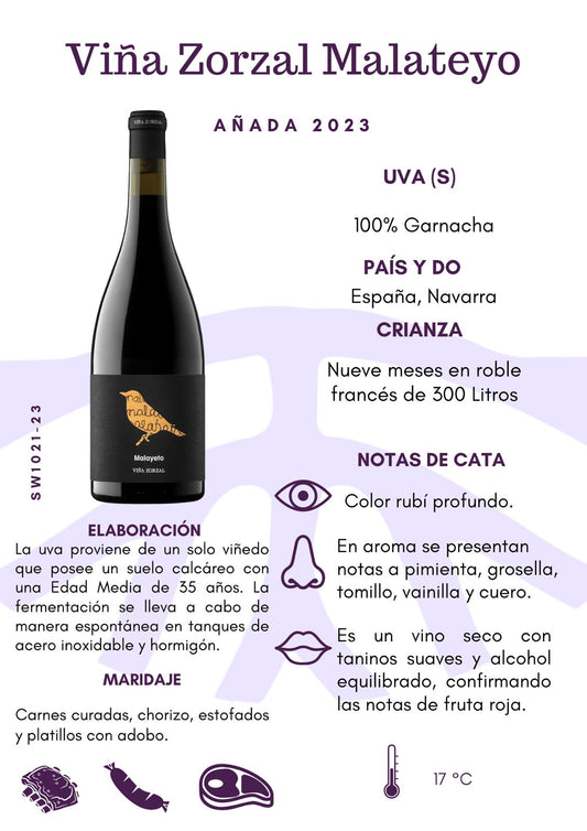 SW1021-21 Zorzal Malayeto Vineyard 2021