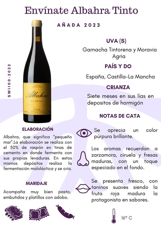 SW1100-23 ENVINATE ALBAHRA TINTO 12/750 ML
