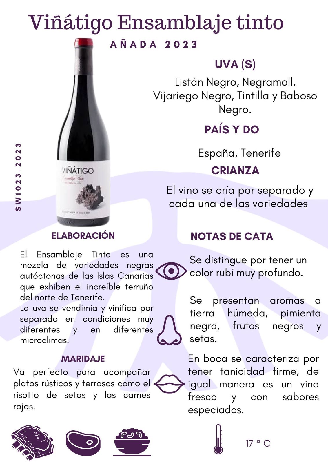 SW10123-23 Viñátigo Ensemblaje Tinto 2023