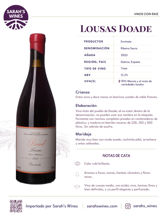 SW1092-23 ENVINATE LOUSAS DOAD 2023 6/750 ML