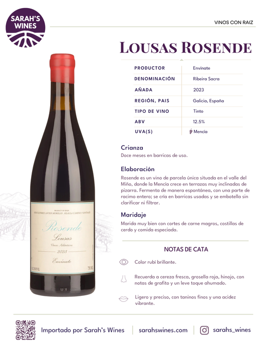 SW1093-23 ENVINATE ROSENDE 2023 6/750 ML