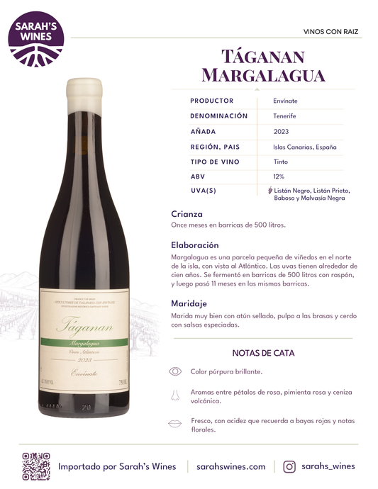 SW1078-23 ENVINATE TAGANAN MARGALAGUA 2023 6/750ML