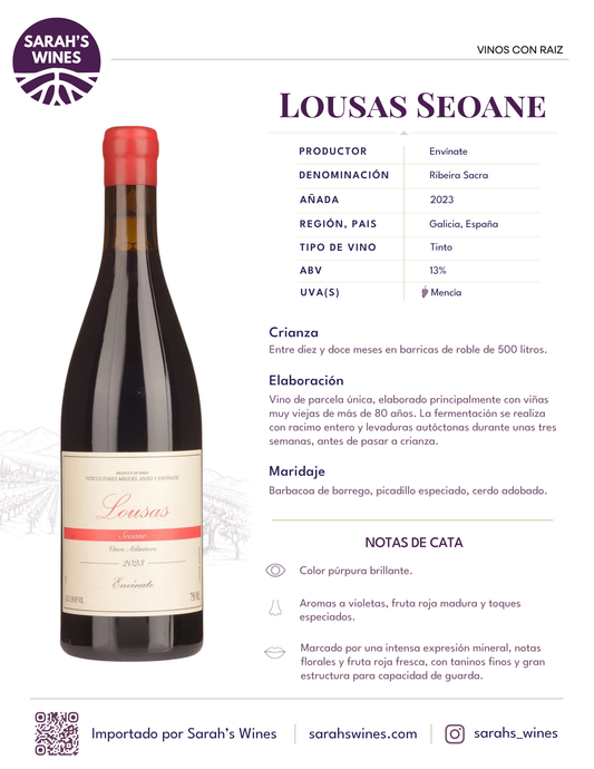 SW1094-23 ENVINATE SEOANE 2023 6/750 ML