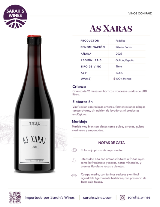 SW1050-23 Fedellos As Xaras Mencía 2023