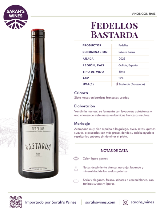 SW1052-23 Fedellos Bastarda 2023 6/750mL