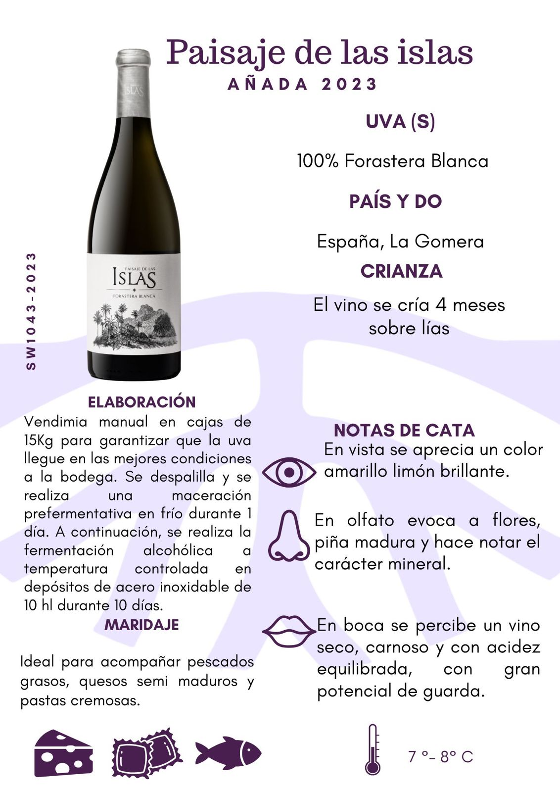 SW1043-23 Tajinaste Paisaje de las Islas Forastera Blanco 2023