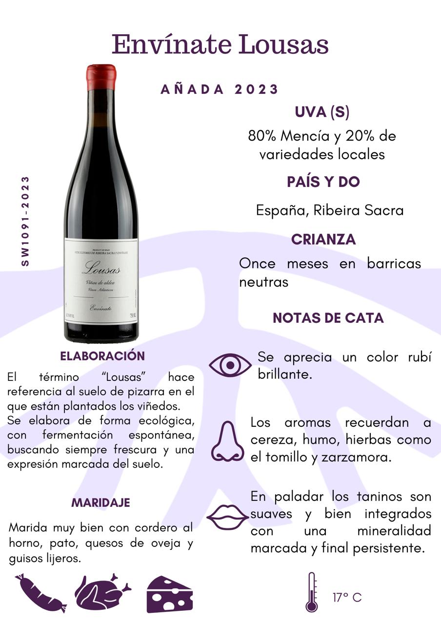 SW1091-23 ENVINATE LOUSAS 2023 6/750 ML