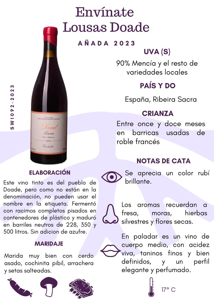 SW1092-23 ENVINATE LOUSAS DOADE 2023 6/750 ML