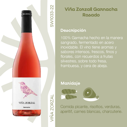 SW1033-22 Vina Zorzal Grenache Rosé 