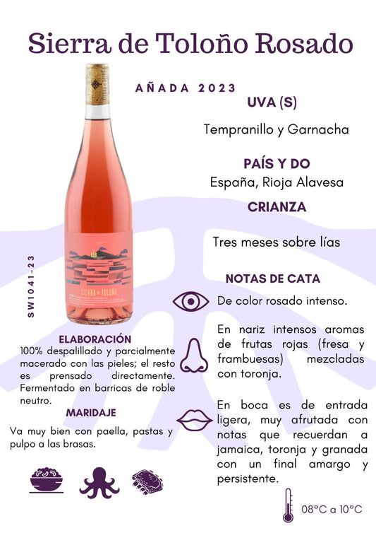 SW10141-25 Sierra de Toloño Rioja Rosado 2025 (12/750mL)