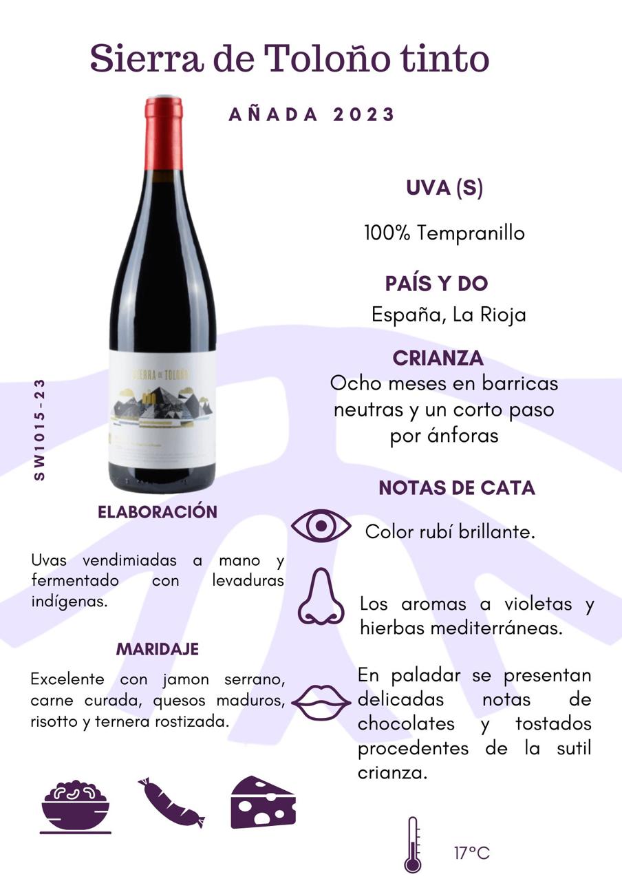 SW1015-23 Sierra de Toloño Rioja Tinto 2023 (12/750mL)