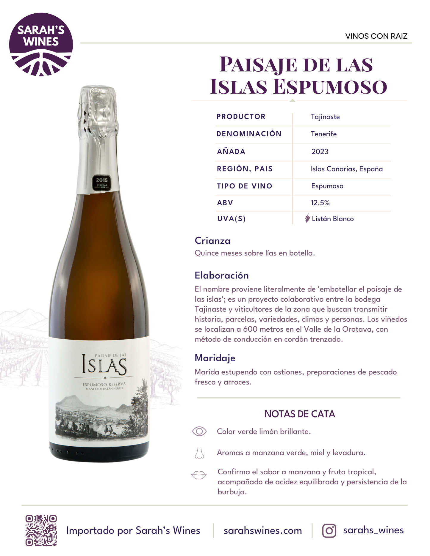 SW1046-23 Tajinaste Paisaje de las Islas Espumoso 2023