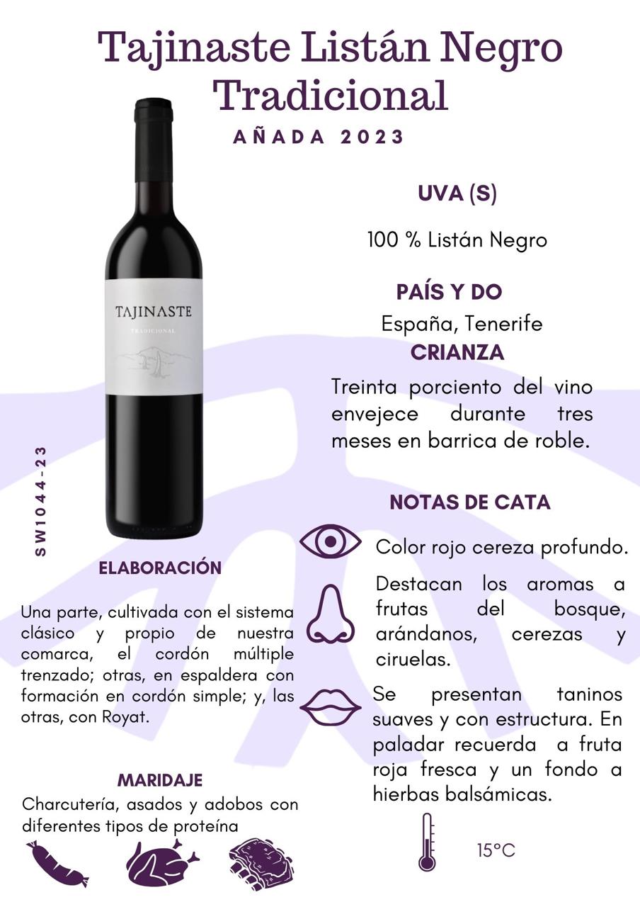 SW1044-23 Tajinaste Listan Negro Tradicional 2023 12/750mL